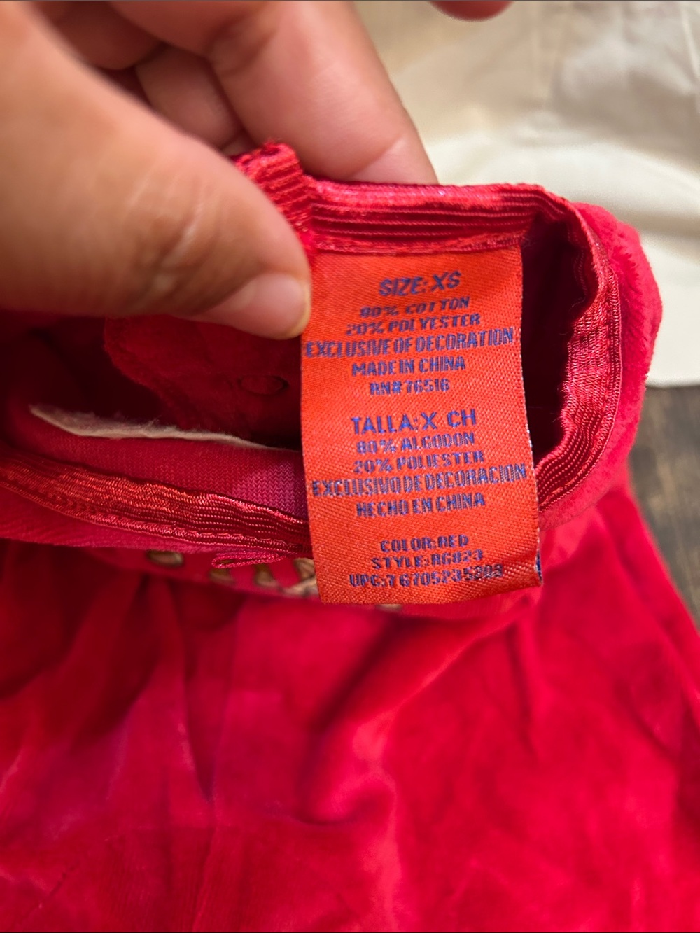 Red Velvet Bambi Embroidered Baby Pajama Bottoms - Picture 5 of 7